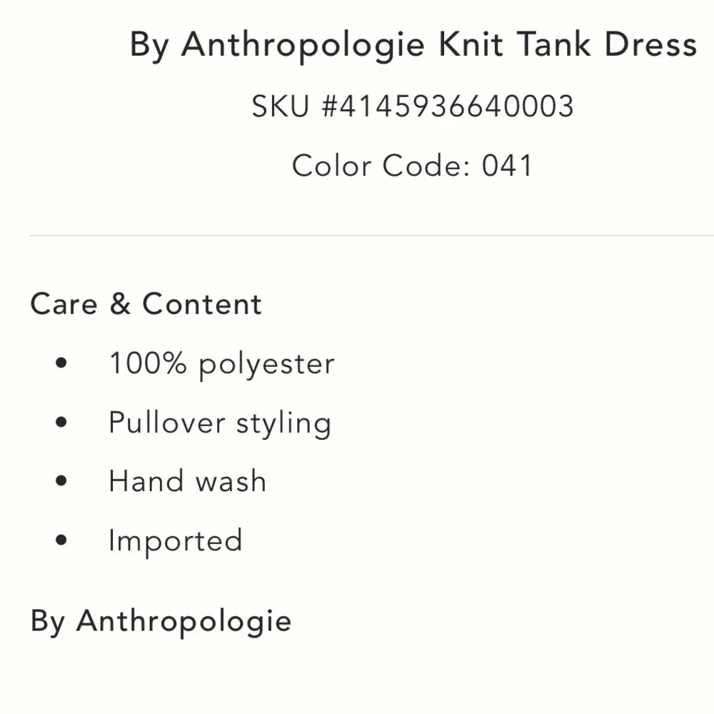 By Anthropologie mini knit tank dress, nautical theme in navy/white with stripes - Picture 5 of 5
